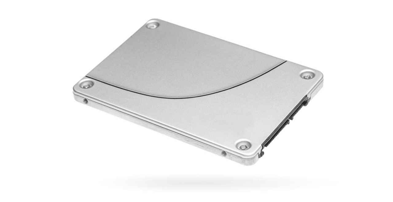 Top view of SATA SSD to replace HDD 