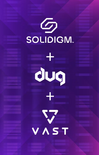 Solidigm, DUG, and VAST Data work together for AI high performance computing as a service.