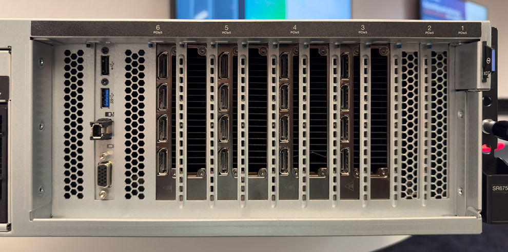 Close up of RAID0 array for AI applications.