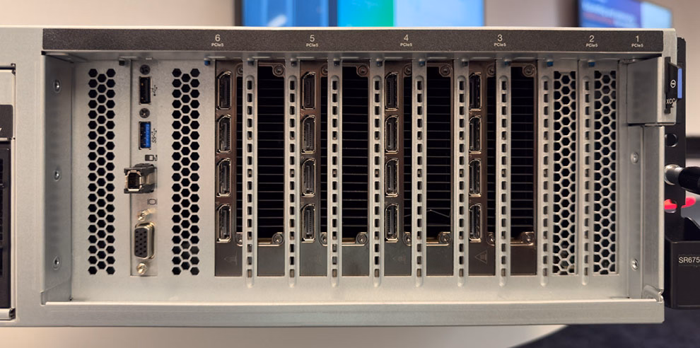 Close up of RAID0 array for AI applications.