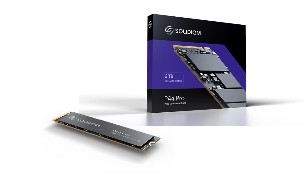 Solidigm P44 Pro consumer SSD and display box