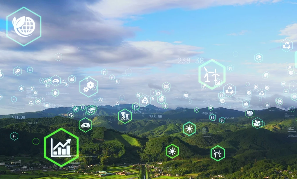 Graphic depicting sustainable energy storage that benefits from QLC SSDs