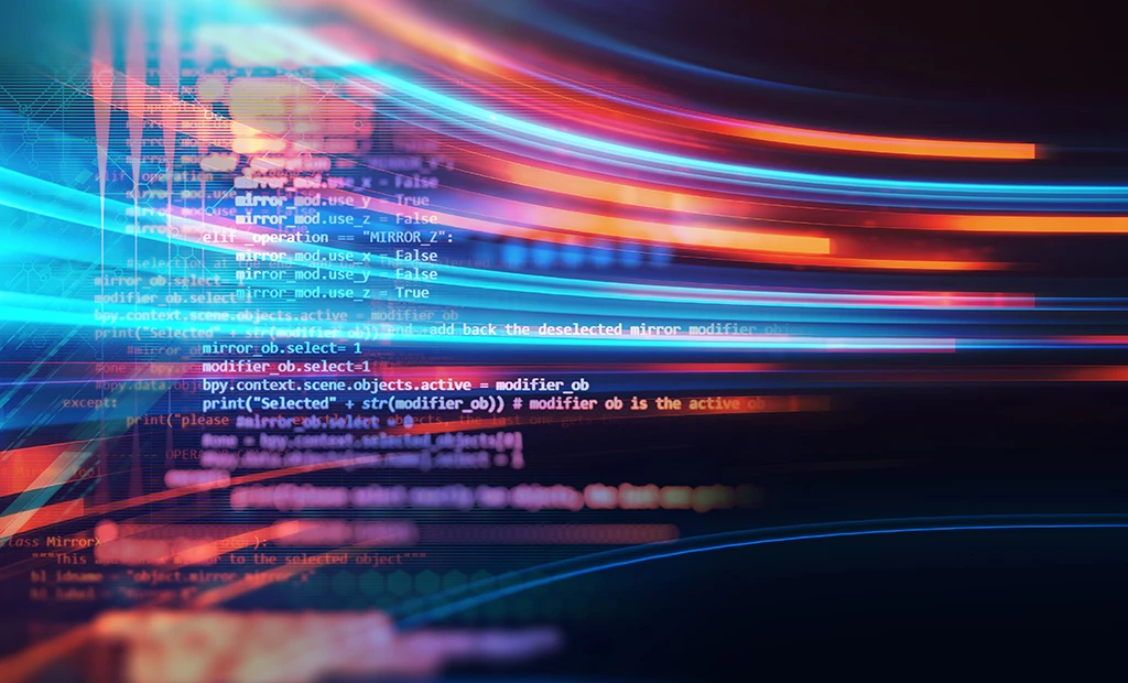 Computer code with speed-oriented graphics to depict density and performance in SSD storage for data centers.