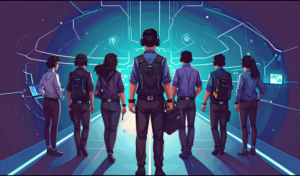 AI generated Solidigm team members ready to create a purpose-built edge storage solution for customers. 