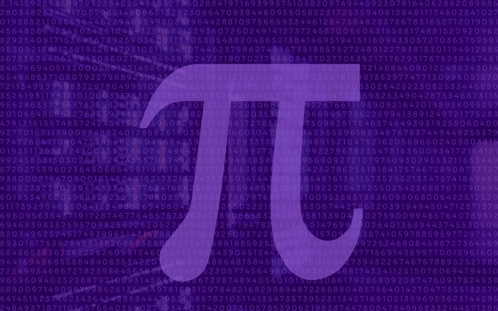 Pi symbol with graphics to depict world record Pi calculation 2023