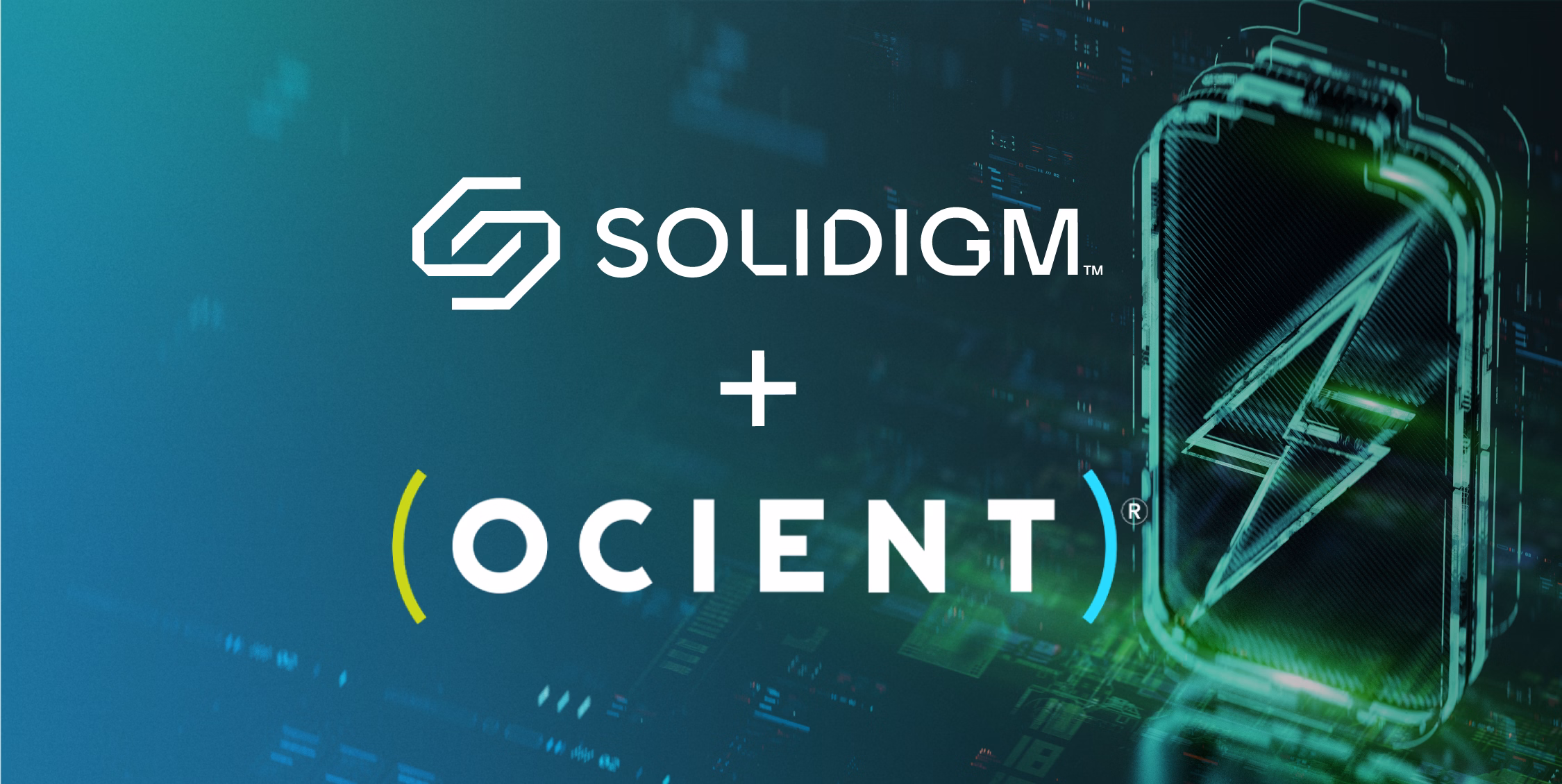 AI generated Solidigm and Ocient collaboration image for lower carbon footprint with SSDs in AI applications.