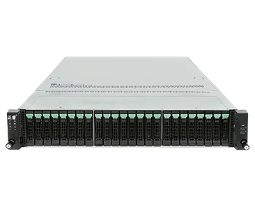 Zhengrui Tech server capable of holding 24 Solidigm SSDs for a maximum possible capacity of 700TB of data storage. 