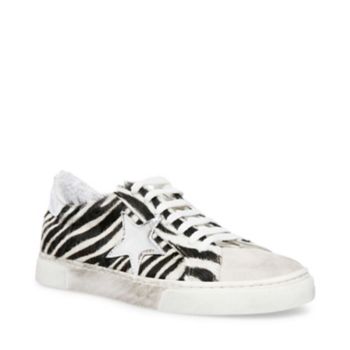 Steve Madden RUBIE WHITE/GOLD LEATHER