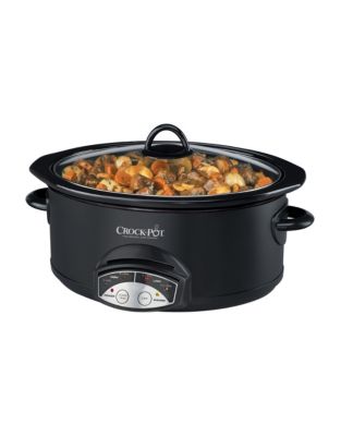 Crock Pot Smart-Pot 5 Quart Oval Programmable Slow Cooker-BLACK-One Size