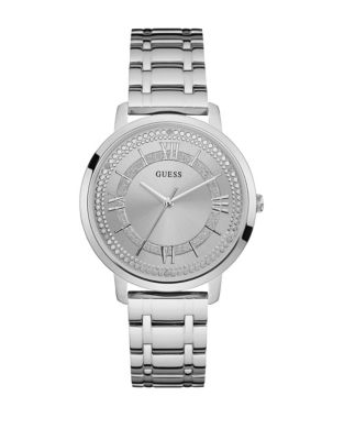 091661472107 - Guess Silvertone Bracelet Watch W0933 L1 Silver One ...