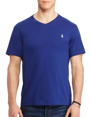 POLO RALPH LAUREN Classic-Fit Solid Cotton T-Shirt-Yale Blue | ModeSens