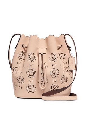 coach tea rose bucket bag