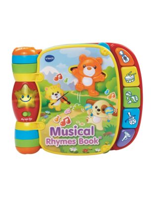 Vtech Musical Rhymes Book (English Version)-YELLOW-One Size