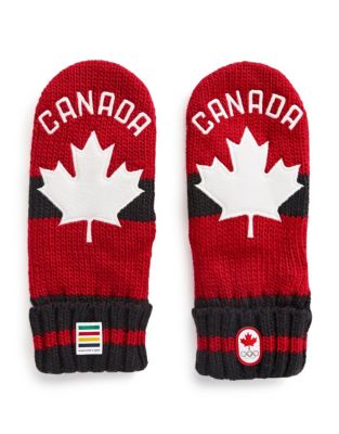 Canadian Olympic Team Collection Adult Red Mittens-RED-Small/Medium