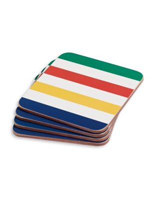 Hudson'S Bay Company Multi-Stripe Coasters-MULTI-One Size