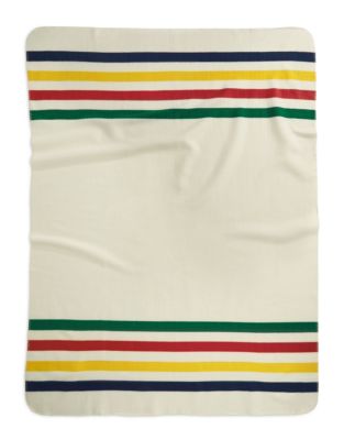 Hudson'S Bay Company Polar Fleece Throw-MULTI STRIPE-One Size