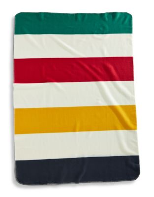Hudson'S Bay Company Polar Fleece Throw-MULTI STRIPE-One Size