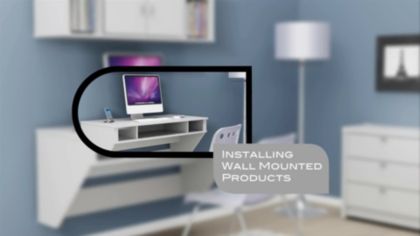 Prepac floating desk with storage and store keyboard tray