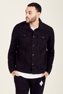 black jean jacket true religion