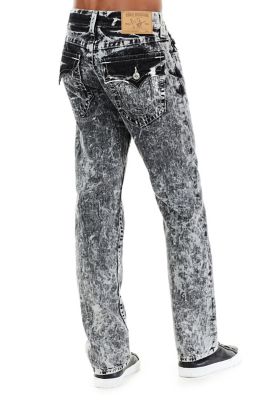 ACID WASH W/FLAP STRAIGHT MENS JEAN 