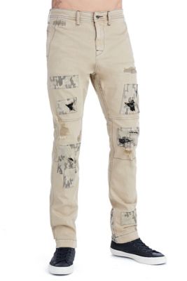 camo pants with patches