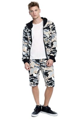 mens sweat short set