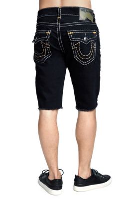 mens black true religion shorts