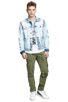 MENS ACID WASH 2 IN 1 DANNY DENIM JACKET