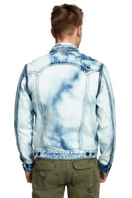 MENS ACID WASH 2 IN 1 DANNY DENIM JACKET