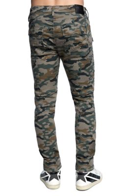 camo moto jeans