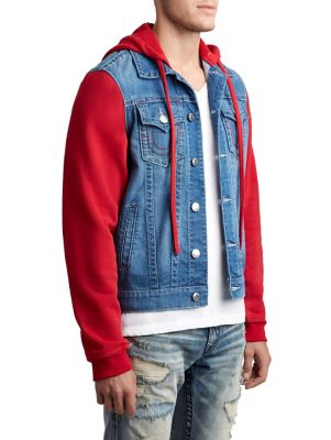 MENS FLEECE DENIM JACKET