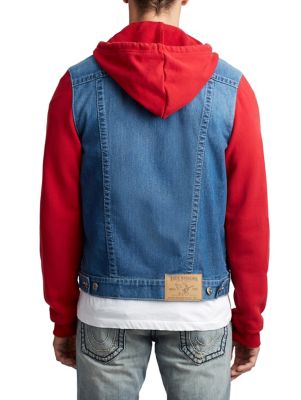 true religion red jean jacket