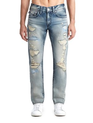 true religion black ripped jeans