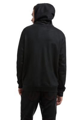 MENS CONSTRAST STITCH COATED ZIP UP HOODIE