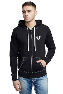 true religion black zip hoodie