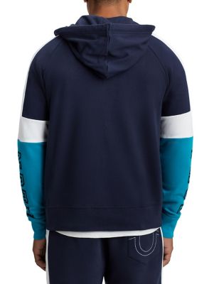 MENS TRI COLOR ZIP UP HOODIE