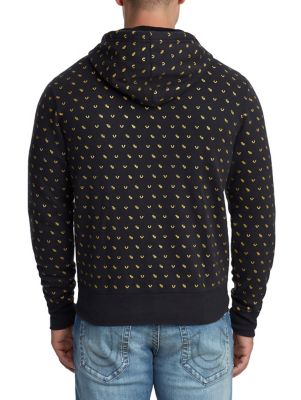 tr monogram pullover hoodie