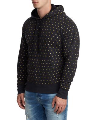 black and gold true religion hoodie