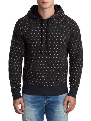 true religion black and gold hoodie