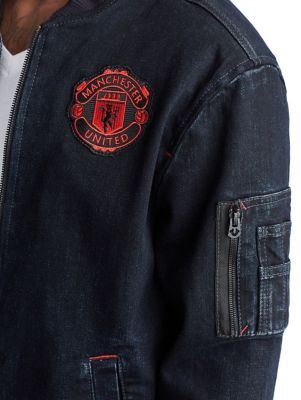MENS TR X MANCHESTER UNITED DENIM BOMBER JACKET