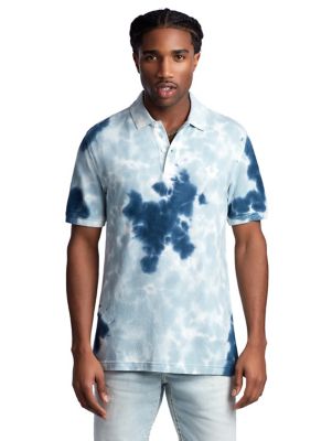 tie dye cotton hoodie polo