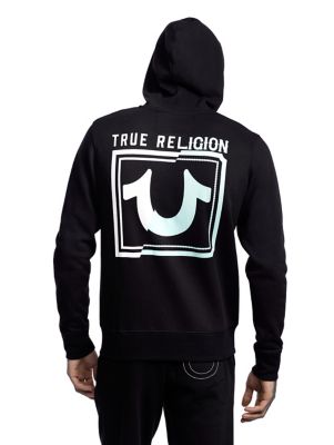 SPLICED HORSESHOE ZIP HOODIE