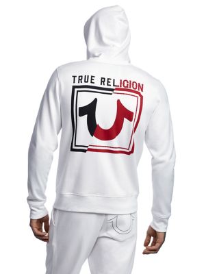 SPLICED HORSESHOE ZIP HOODIE