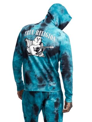 blue tie dye true religion shirt