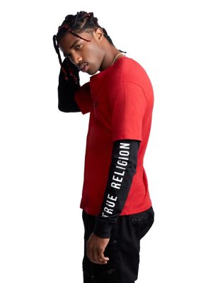 LAYERED LONG SLEEVE HENLEY