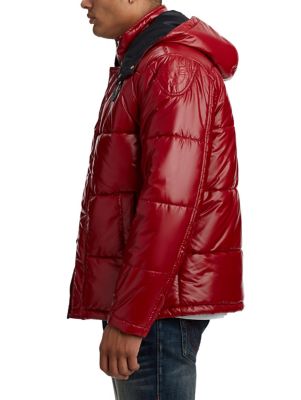 true religion red puffer jacket