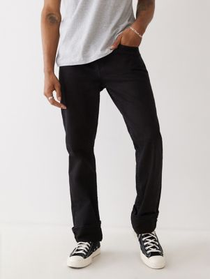 black straight jeans mens