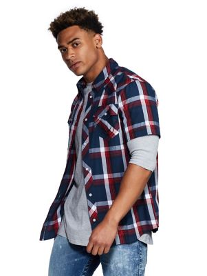 true religion plaid western shirt