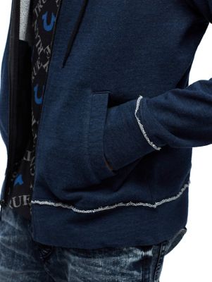 INDIGO ZIP HOODIE
