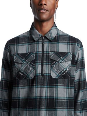  ZIP  FLANNEL  SHIRT 